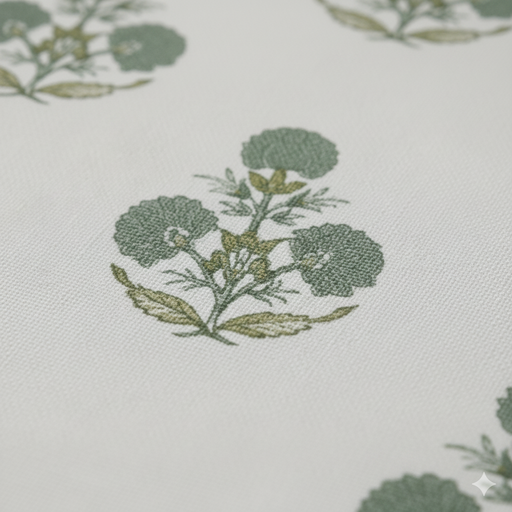 Vann | Artisanal Jaipuri Print Bedsheet | 100% Cotton Queen/King Size Bedding