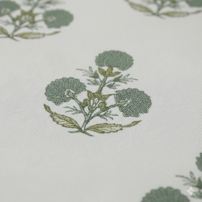 Vann | Artisanal Jaipuri Print Bedsheet | 100% Cotton Queen/King Size Bedding