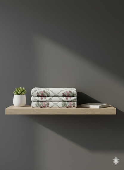 Utsav - Green | Artisanal Jaipuri Print Bedsheet | 100% Cotton Queen/King Size Bedding